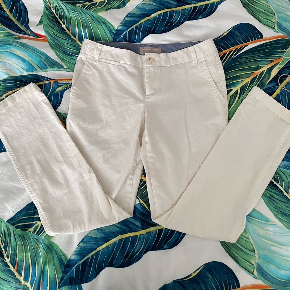 Banana republic white pants Ryan Fit